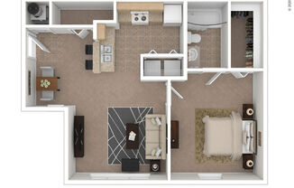 1 bed, 1 bath, 648 sqft, $977