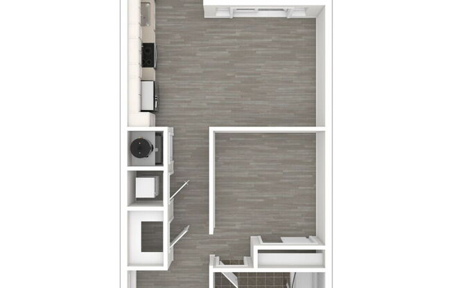 Studio, 1 bath, 624 sqft, $1,294
