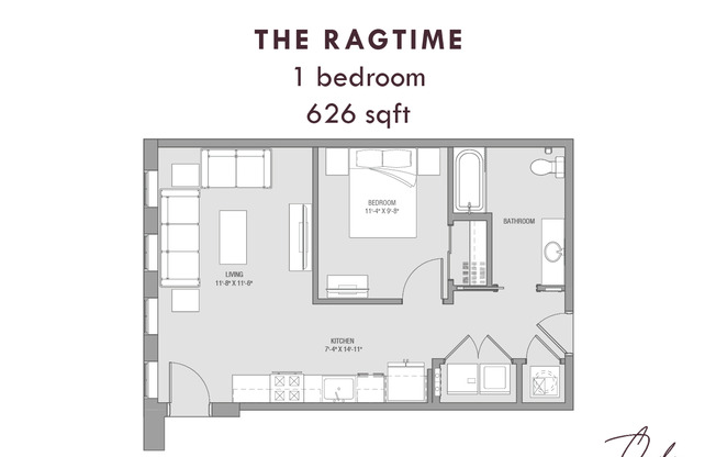 1 bed, 1 bath, 626 sqft, $1,279, Unit 809 E. Long