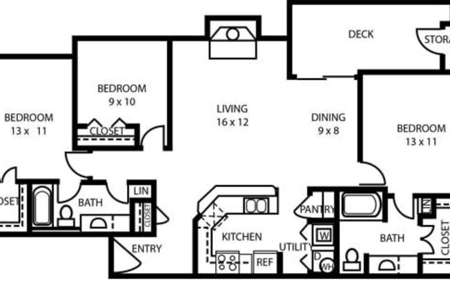 3 beds, 2 baths, 1,290 sqft, $1,797