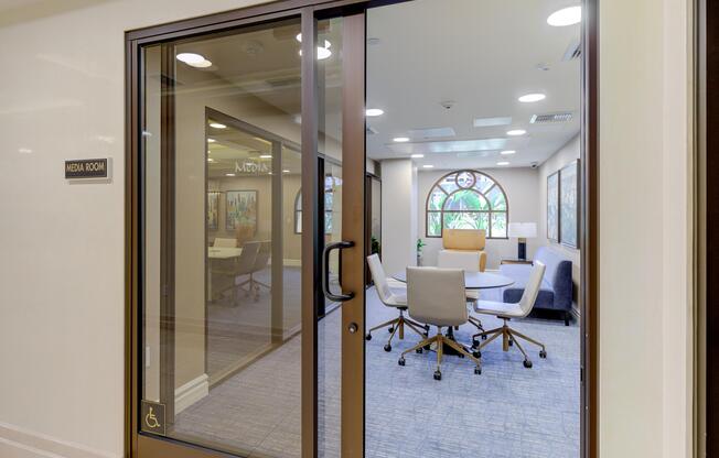 a glass shower door