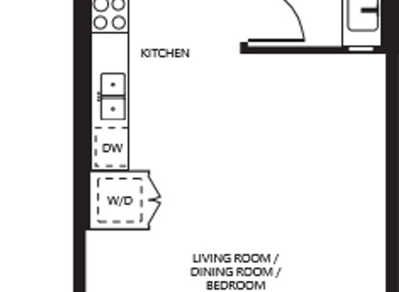 Studio, 1 bath, 440 sqft, $1,950