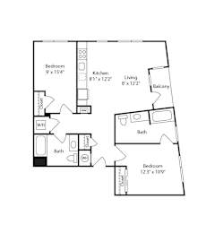 2 beds, 2 baths, 938 sqft, $4,195