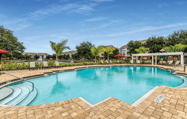 Swimming Pool with Covered Pergola at The Finley, Jacksonville, FL  32210