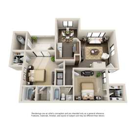 2 beds, 2 baths, $1,828