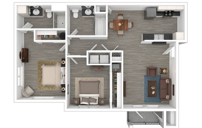 2 beds, 2 baths, 868 sqft, $1,640