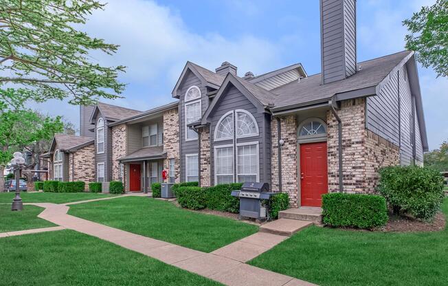 a large lawn in front of a house