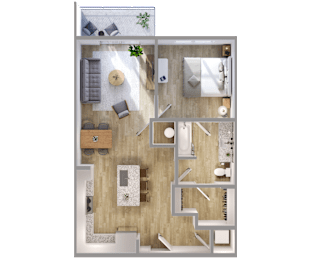 1 bed, 1 bath, 755 sqft, $1,915