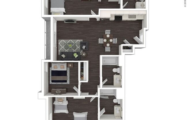 3 beds, 3 baths, 175 sqft, $1,995, Unit 304 - 304 - C