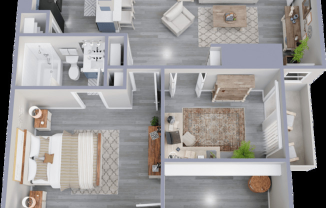 1 bed, 1 bath, 837 sqft, $1,129