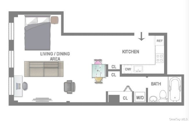 Studio, 1 bath, 515 sqft, $3,250