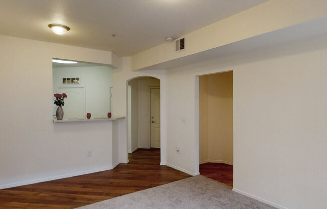 Citifront Living Room Looking into Kitchen