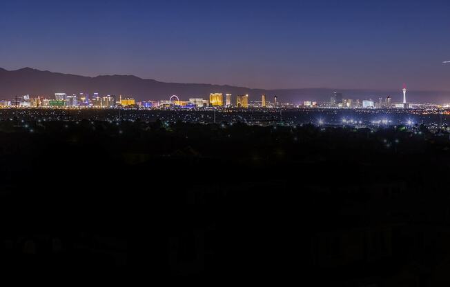 View at night at The View at Horizon Ridge, Nevada
