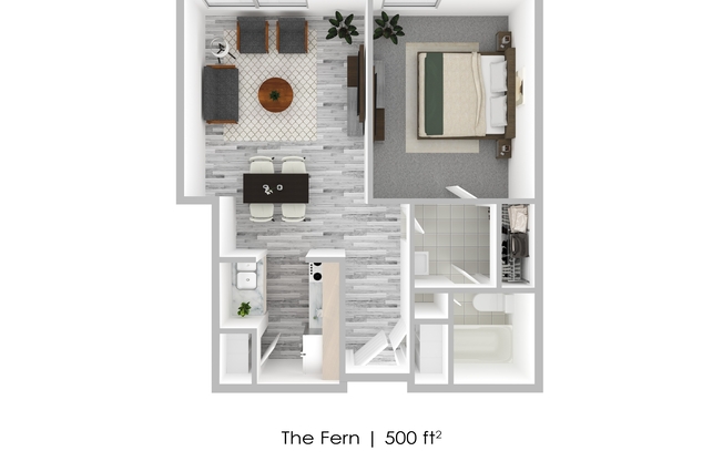 1 bed, 1 bath, 500 sqft, $1,155