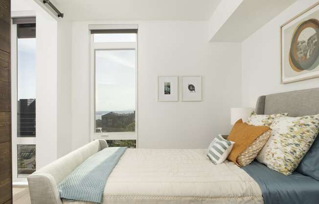 4730 California Apartments Model Bedroom and Window