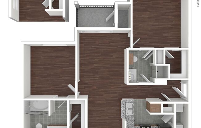 2 beds, 2 baths, 1,053 sqft, $1,690