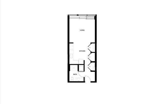 Studio, 1 bath, 522 sqft, $1,895, Unit 104
