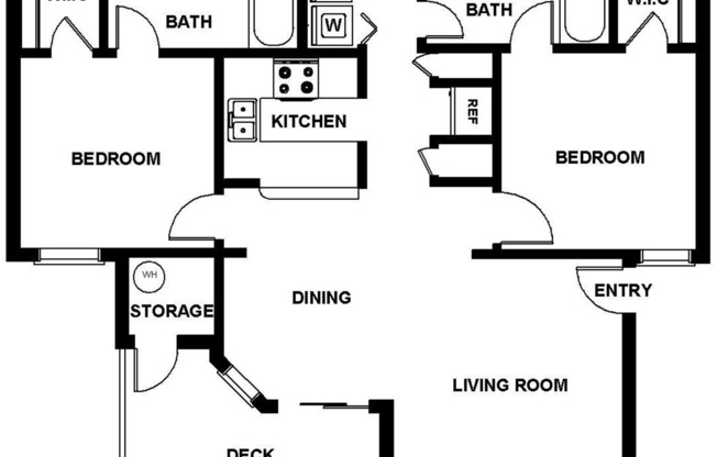 2 beds, 2 baths, 1,085 sqft, $1,615