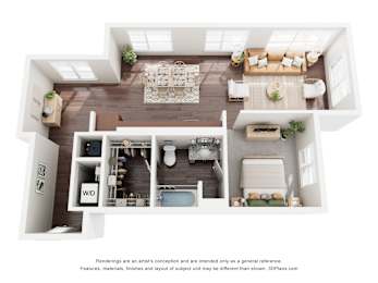 1 bed, 1 bath, 822 sqft, $2,116