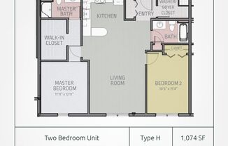 2 beds, 2 baths, 1,074 sqft, $3,100, Unit 60-311