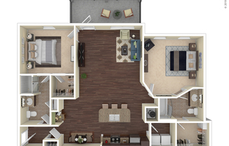 2 beds, 2 baths, 1,255 sqft, $1,935