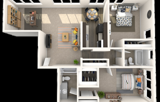2 beds, 2 baths, 972 sqft, $1,795, Unit 901