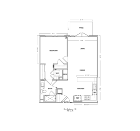 1 bed, 1 bath, 780 sqft, $2,451