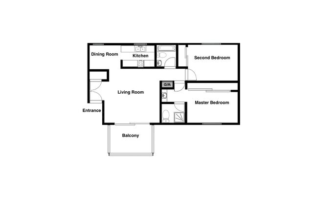 2 beds, 2 baths, 1,000 sqft, $3,192, Unit 205