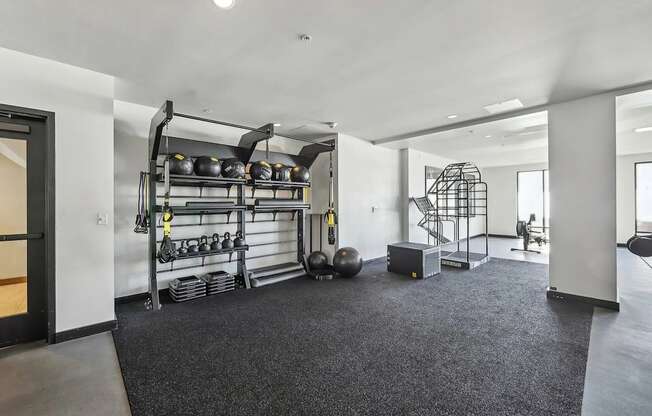 Fitness center at Bayview Apartments, Emeryville, CA, 94608