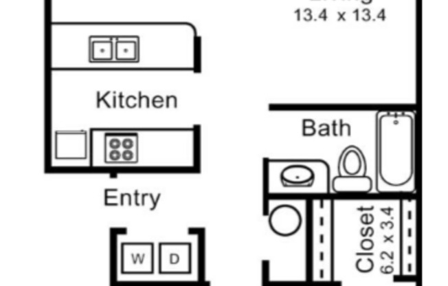 1 bed, 1 bath, 785 sqft, $1,635