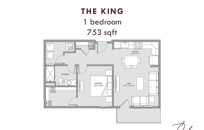 1 bed, 1 bath, 753 sqft, $1,545, Unit 324