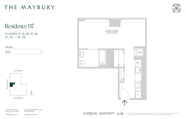 1 bed, 1 bath, $4,150, Unit 1607