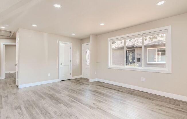 Hale neighborhood duplex with a large patio space for entertaining or relaxing.