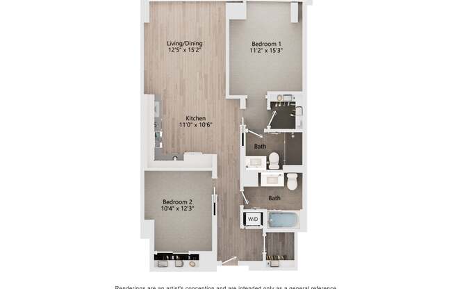 2 beds, 2 baths, 963 sqft, $4,013