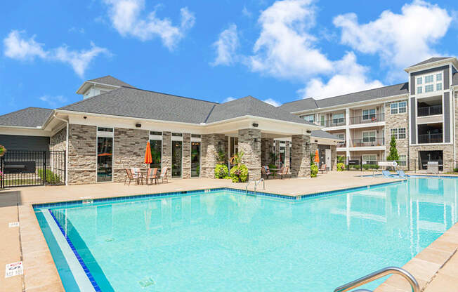 the swimming pool at our apartments