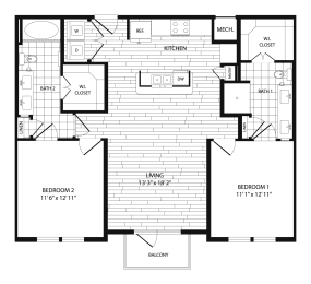 2 beds, 2 baths, 1,130 sqft, $2,039