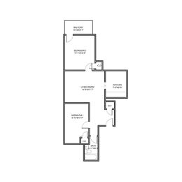 2 beds, 1 bath, 655 sqft, $1,895