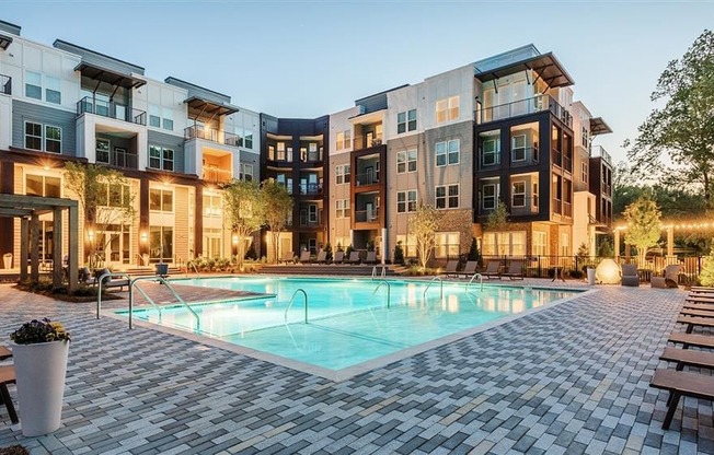 Pool side apartment at Century University City, Charlotte, NC