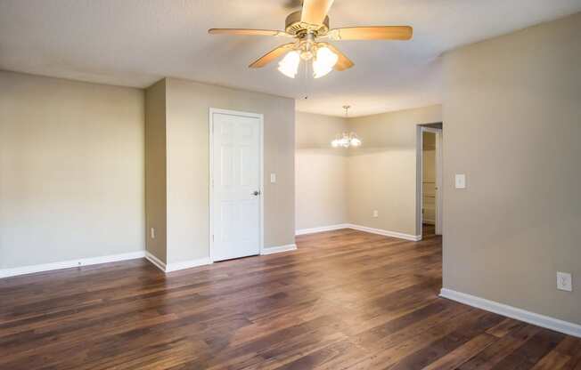 Model Living Room 2 at Stanford Village in Norcross, GA