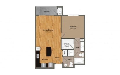 1 bed, 1.5 baths, 781 sqft, $1,659