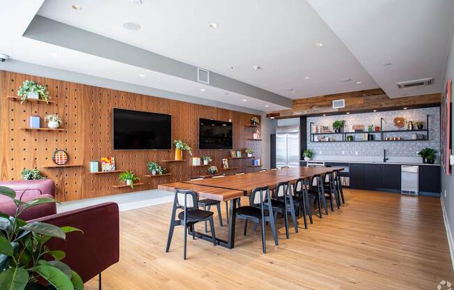 inwood party room with large dining table