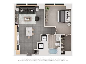 1 bed, 1 bath, 771 sqft, $1,365