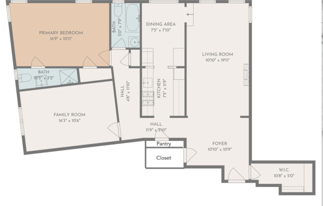 2 beds, 2 baths, 1,400 sqft, $3,795, Unit 6E