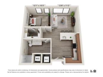 1 bed, 1 bath, 603 sqft, $1,738