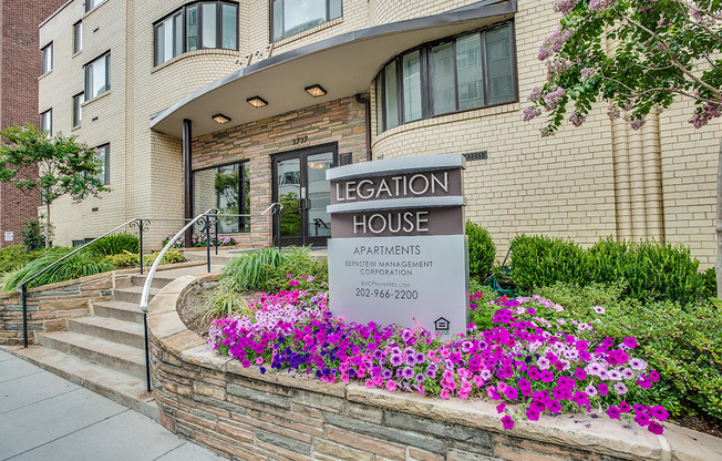 Building exterior at Legation House in Washington, DC 20015