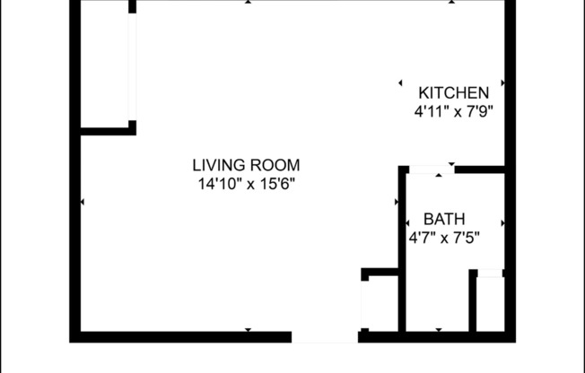 Studio, 1 bath, 450 sqft, $750, Unit 232