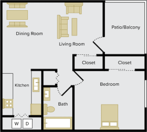 1 bed, 1 bath, 562 sqft, $789