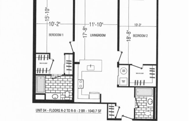 2 beds, 2 baths, 1,041 sqft, $3,550, Unit 506