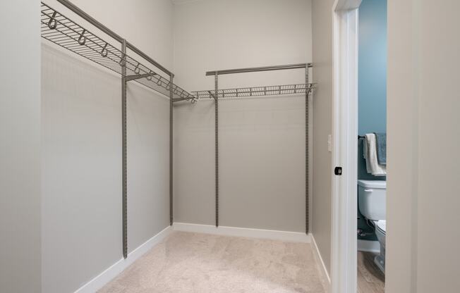 a spacious bathroom with a large walk in shower