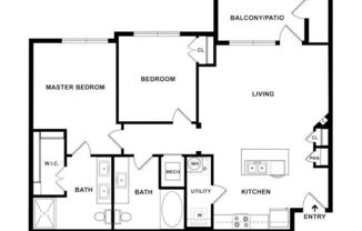 2 beds, 2 baths, 950 sqft, $1,409